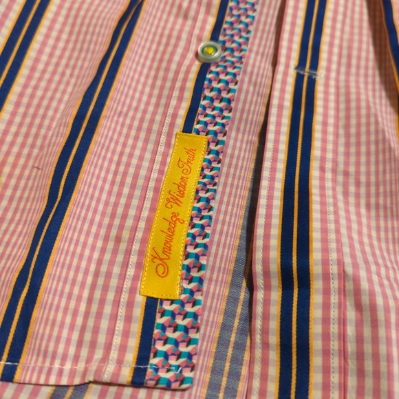 Robert Graham Classic Fit Multicolor plaid Button Down Shirt Flip Cuff Men XL - Picture 8 of 11